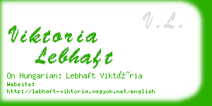 viktoria lebhaft business card